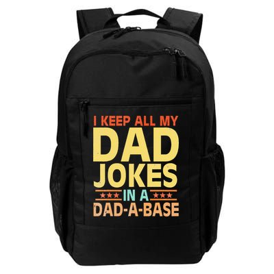 I Keep All My Dad Jokes In A Dad A Base Dad Jokes Vintage Backpack