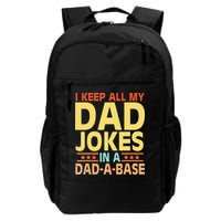 I Keep All My Dad Jokes In A Dad A Base Dad Jokes Vintage Backpack