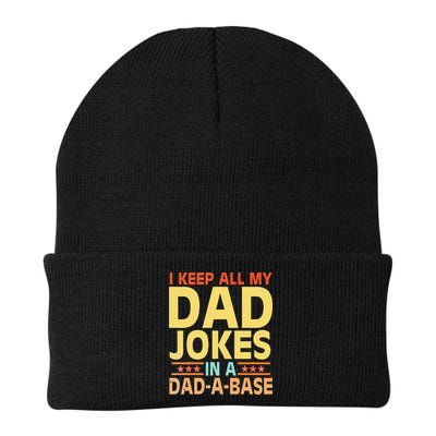I Keep All My Dad Jokes In A Dad A Base Dad Jokes Vintage Beanie