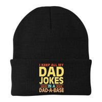 I Keep All My Dad Jokes In A Dad A Base Dad Jokes Vintage Beanie