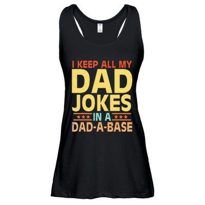 I Keep All My Dad Jokes In A Dad A Base Dad Jokes Vintage Ladies Essential Flowy Tank