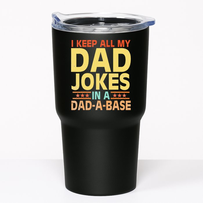 I Keep All My Dad Jokes In A Dad A Base Dad Jokes Vintage Tumbler