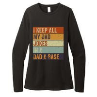 I Keep All My Dad Jokes In A Dadabase Vintage Father Dad Womens CVC Long Sleeve Shirt