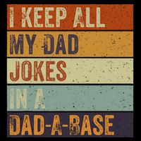I Keep All My Dad Jokes In A Dadabase Vintage Father Dad Poster