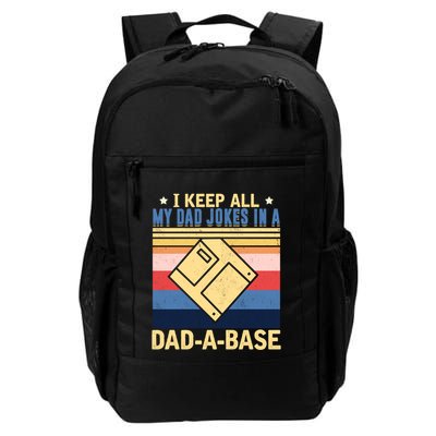 I Keep All My Dad Jokes In A Dad A Base Vintage Funny Gift Backpack