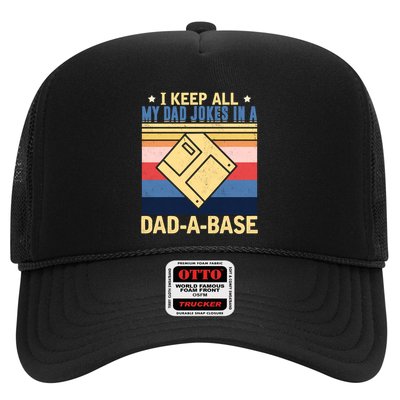 I Keep All My Dad Jokes In A Dad A Base Vintage Funny Gift Trucker Hat