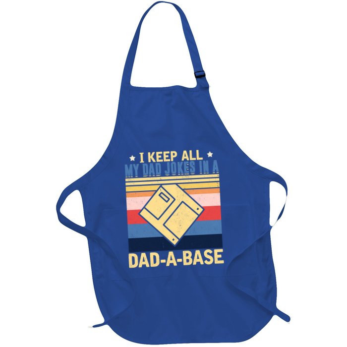 I Keep All My Dad Jokes In A Dad A Base Vintage Funny Gift Apron