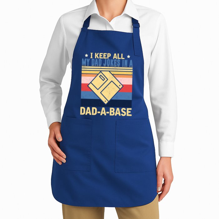 I Keep All My Dad Jokes In A Dad A Base Vintage Funny Gift Apron