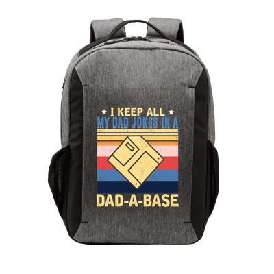 I Keep All My Dad Jokes In A Dad A Base Vintage Funny Gift Vector Backpack