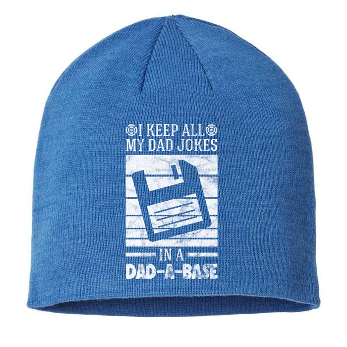 I Keep All My Dad Jokes In A Dadcute Giftacute Giftbase Vintage Dad Father Gift Sustainable Beanie