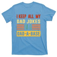 I Keep All My Dad Jokes In A DadABase Vintage Fathers Day T-Shirt