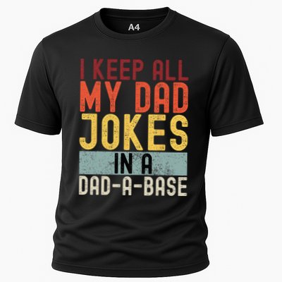 I Keep All My Dad Jokes In A Dad A Base Funny Programming Performance Shirt