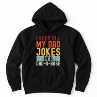I Keep All My Dad Jokes In A Dad A Base Funny Programming Hoodie