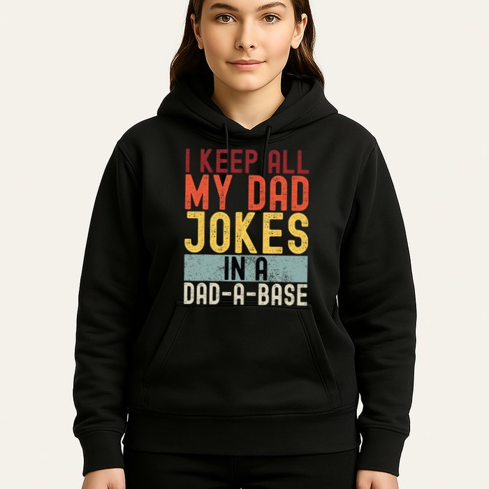 I Keep All My Dad Jokes In A Dad A Base Funny Programming Hoodie