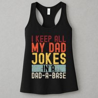 I Keep All My Dad Jokes In A Dad A Base Funny Programming Womens Tank Top