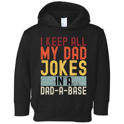 I Keep All My Dad Jokes In A Dad A Base Funny Programming Toddler Hoodie