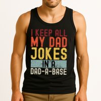 I Keep All My Dad Jokes In A Dad A Base Funny Programming Tank Top
