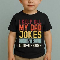 I Keep All My Dad Jokes In A Dad A Base Funny Programming Toddler T-Shirt