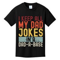 I Keep All My Dad Jokes In A Dad A Base Funny Programming Kids T-Shirt