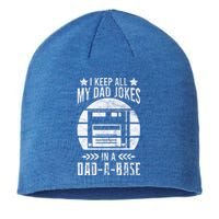 I Keep All My Dad Jokes In A Dadgiftagiftbase Vintage Dad Father Funny Gift Sustainable Beanie