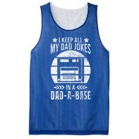 I Keep All My Dad Jokes In A Dadgiftagiftbase Vintage Dad Father Funny Gift Mesh Reversible Basketball Jersey Tank