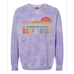 I Keep All My Dad Jokes In A Dadcute Giftacute Giftbase Father's Day Retro Gift Colorblast Crewneck Sweatshirt