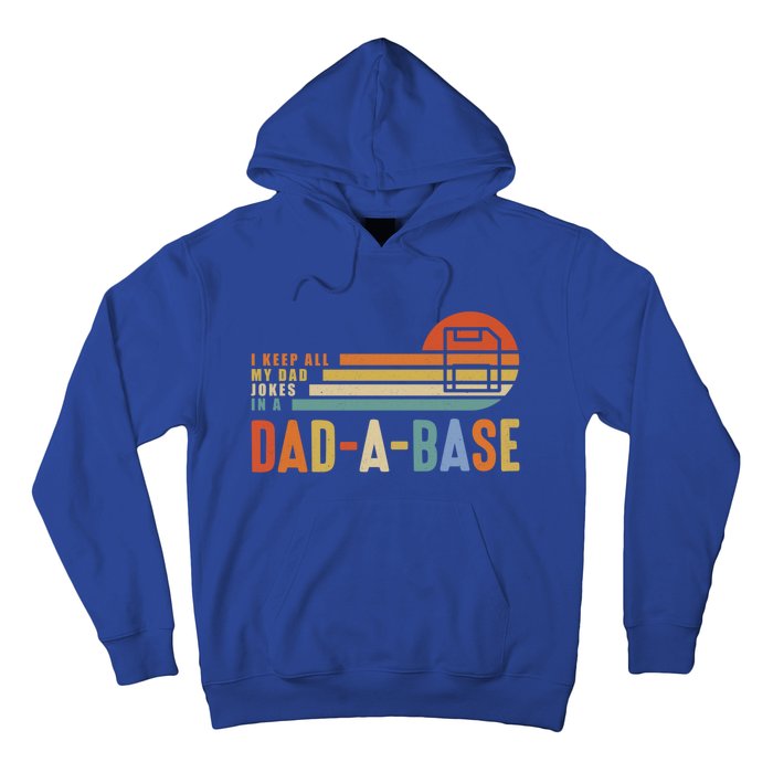 I Keep All My Dad Jokes In A Dadcute Giftacute Giftbase Father's Day Retro Gift Hoodie