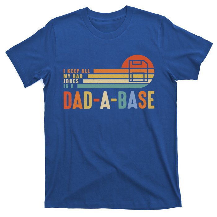 I Keep All My Dad Jokes In A Dadcute Giftacute Giftbase Father's Day Retro Gift T-Shirt