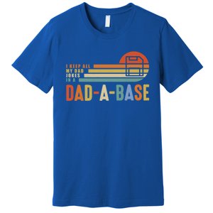 I Keep All My Dad Jokes In A Dadcute Giftacute Giftbase Father's Day Retro Gift Premium T-Shirt