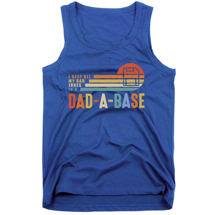 I Keep All My Dad Jokes In A Dadcute Giftacute Giftbase Father's Day Retro Gift Tank Top