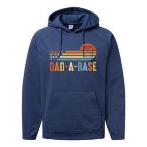 I Keep All My Dad Jokes In A Dadcute Giftacute Giftbase Father's Day Retro Gift Performance Fleece Hoodie