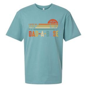 I Keep All My Dad Jokes In A Dadcute Giftacute Giftbase Father's Day Retro Gift Sueded Cloud Jersey T-Shirt