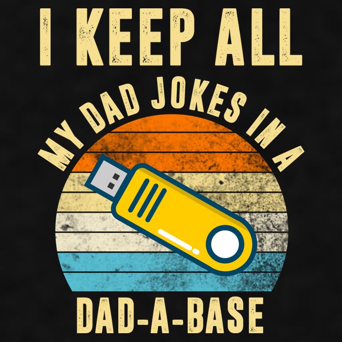 I Keep All My Dad Jokes In A Dad A Base Retro Sunset Ladies PosiCharge Tri-Blend Wicking Tank