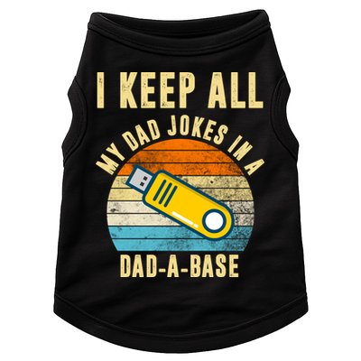 I Keep All My Dad Jokes In A Dad A Base Retro Sunset Doggie Tank