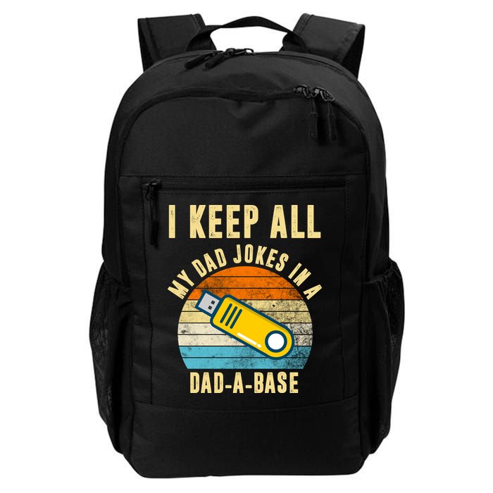 I Keep All My Dad Jokes In A Dad A Base Retro Sunset Backpack