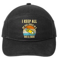 I Keep All My Dad Jokes In A Dad A Base Retro Sunset 7-Panel Snapback Hat