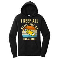 I Keep All My Dad Jokes In A Dad A Base Retro Sunset Women's Pullover Hoodie