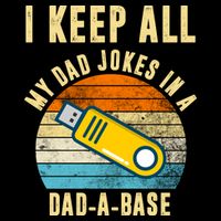 I Keep All My Dad Jokes In A Dad A Base Retro Sunset Youth Performance Sprint T-Shirt