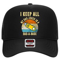 I Keep All My Dad Jokes In A Dad A Base Retro Sunset Hat