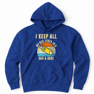 I Keep All My Dad Jokes In A Dad A Base Retro Sunset Hoodie