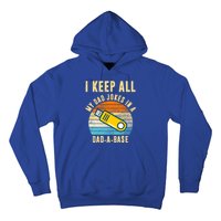 I Keep All My Dad Jokes In A Dad A Base Retro Sunset Hoodie