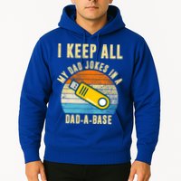 I Keep All My Dad Jokes In A Dad A Base Retro Sunset Hoodie
