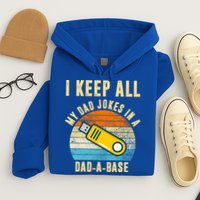 I Keep All My Dad Jokes In A Dad A Base Retro Sunset Hoodie