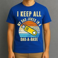 I Keep All My Dad Jokes In A Dad A Base Retro Sunset T-Shirt