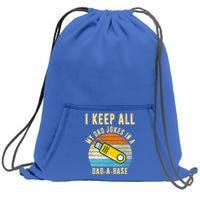 I Keep All My Dad Jokes In A Dad A Base Retro Sunset Sweatshirt Cinch Pack Bag