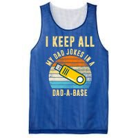 I Keep All My Dad Jokes In A Dad A Base Retro Sunset Mesh Reversible Basketball Jersey Tank