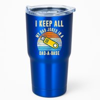 I Keep All My Dad Jokes In A Dad A Base Retro Sunset Tumbler