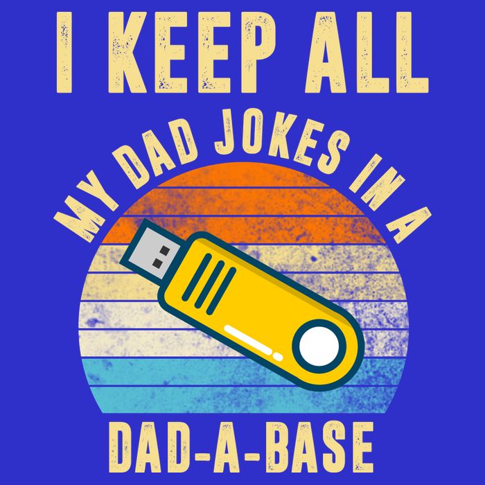 I Keep All My Dad Jokes In A Dad A Base Retro Sunset Tie-Dye T-Shirt