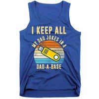 I Keep All My Dad Jokes In A Dad A Base Retro Sunset Tank Top