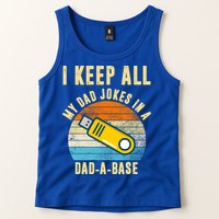 I Keep All My Dad Jokes In A Dad A Base Retro Sunset Tank Top